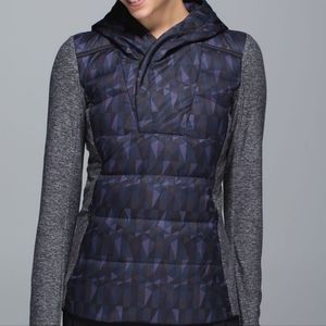 Lululemon Fluff Off Pullover in Stained Glass Love Nightfall Black